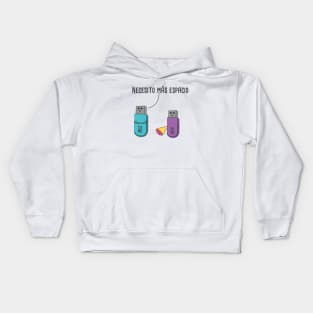 Necesito Más Espacio Spanish Pun Kids Hoodie